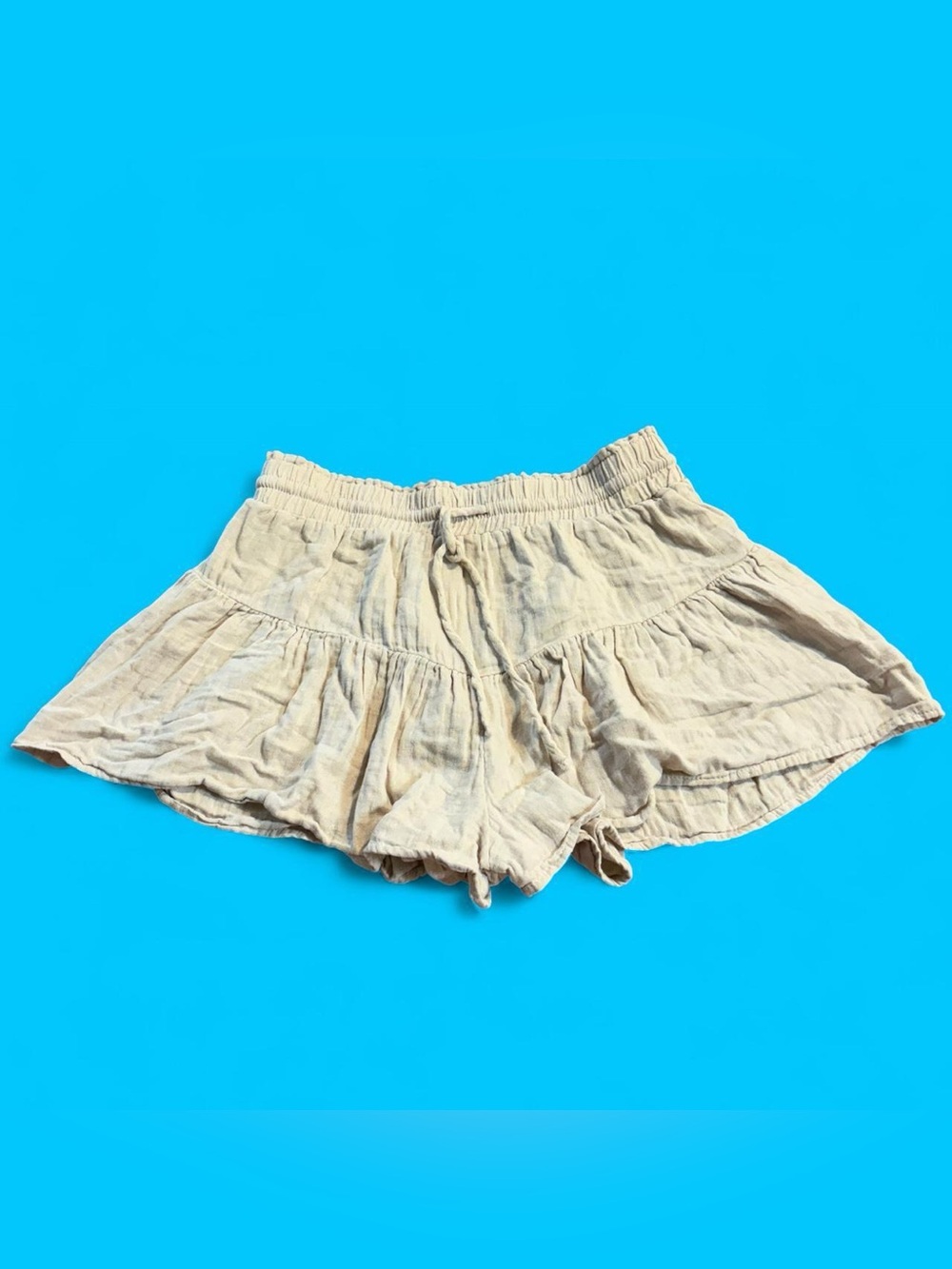 Aeropostale Cream Ruffle 100% Cotton Women’s Shorts